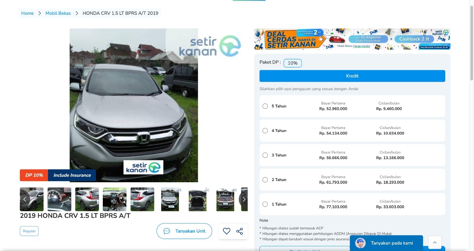 Honda CR-V 1.5 LT BPRS A/T