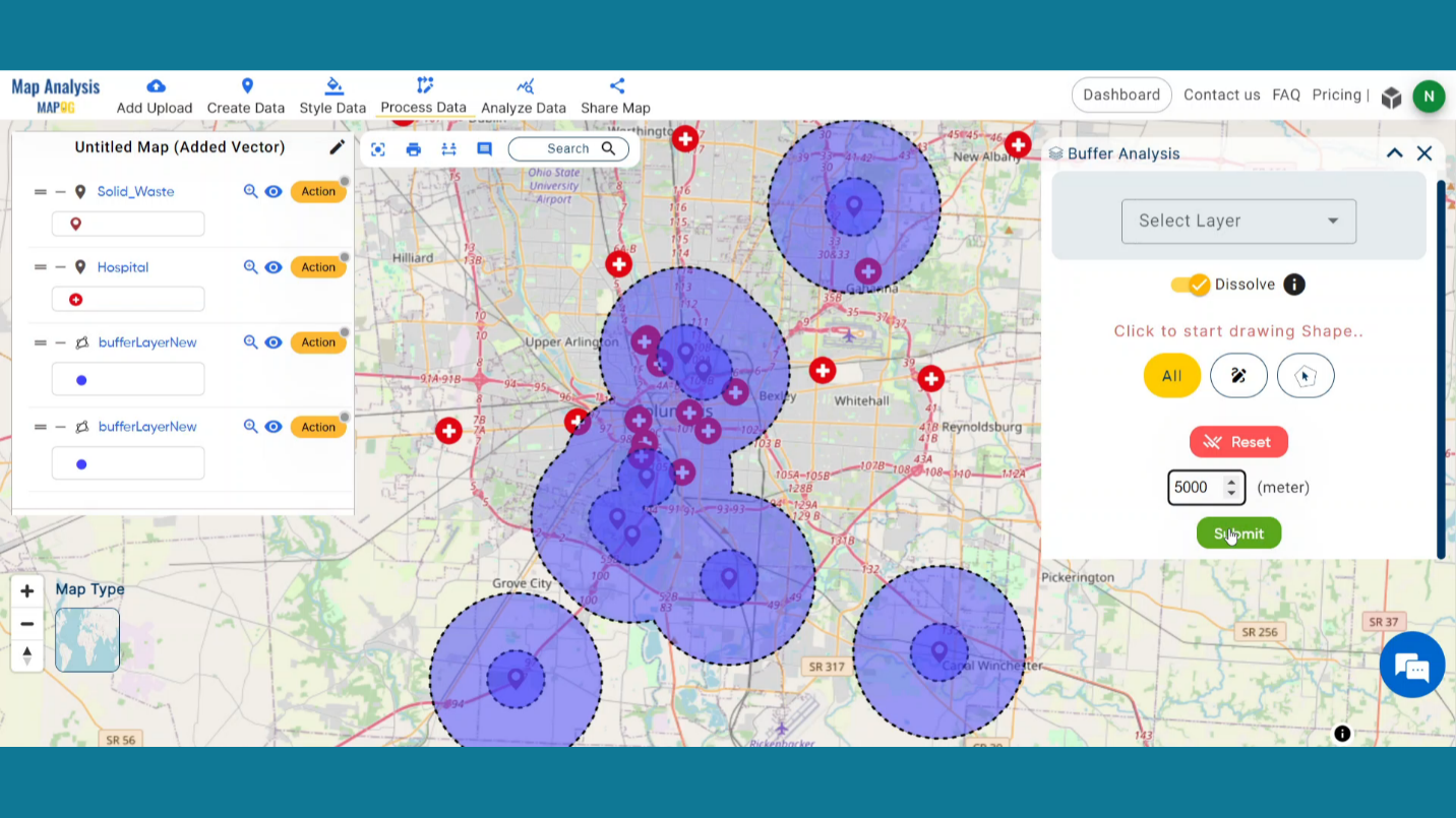 create gis map in healthcare 