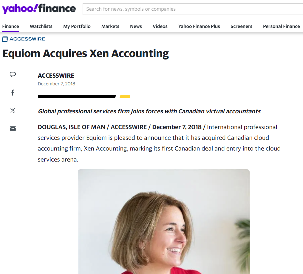 xen accounting acquisition