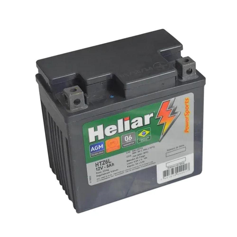 Bateria Heliar Moto 5ah Htz-cl