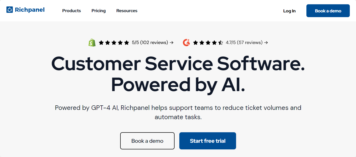 Richpanel: best ecommerce help desk software