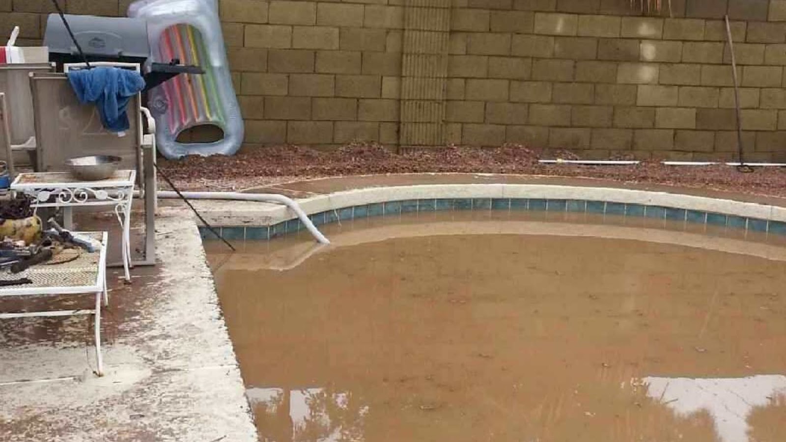 Inspect for Mud and Dirt in Pool