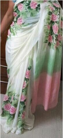 Saree Painting Design