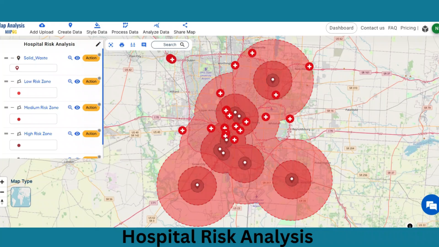  Final Result - create gis map in healthcare 