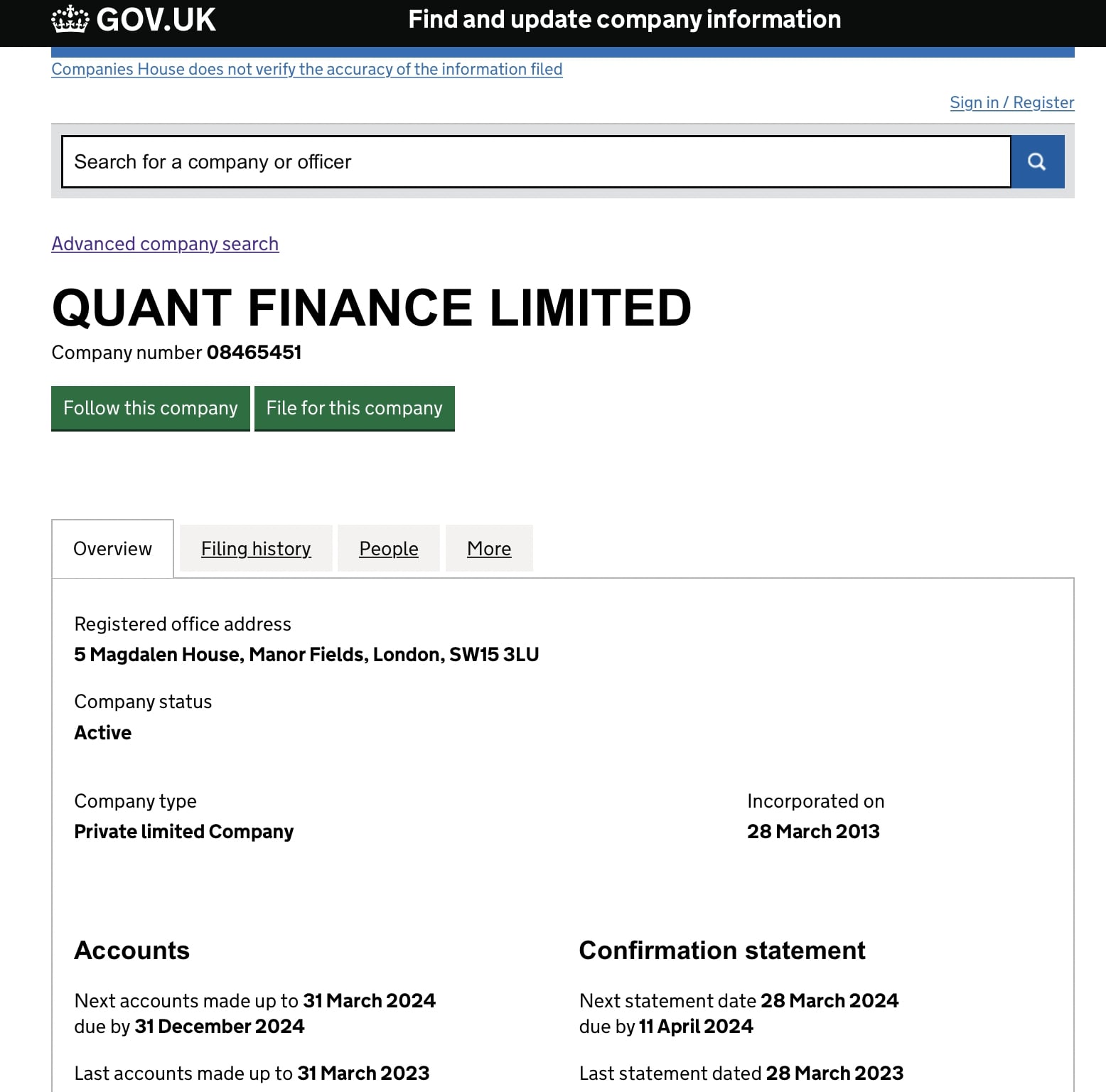 Quant Finance Limited: отзывы клиентов о компании в 2024 году