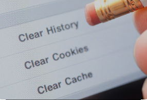 Clear cache and cookies