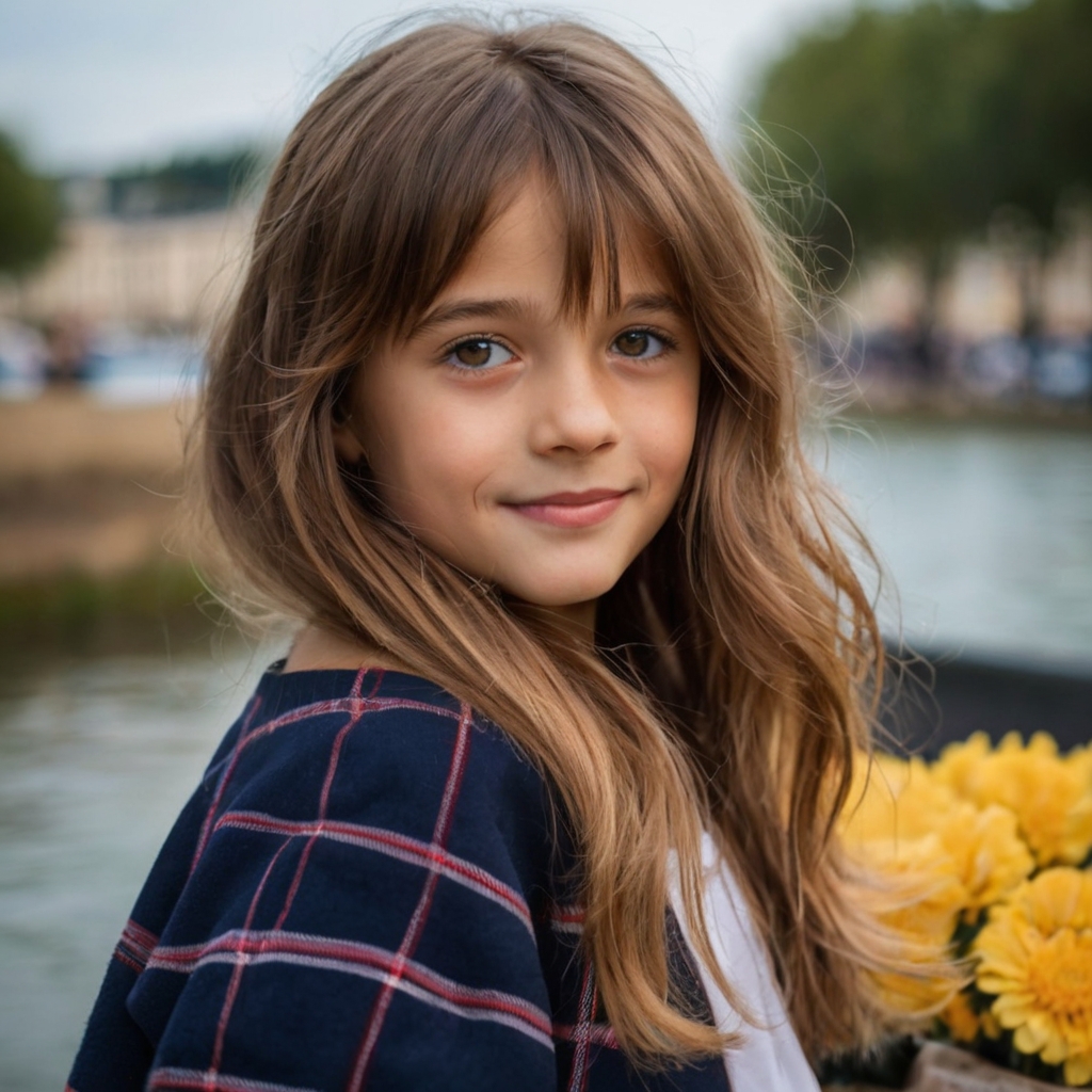 Pretty French Girl smiling at the camera - french girl names - Baby Journey
