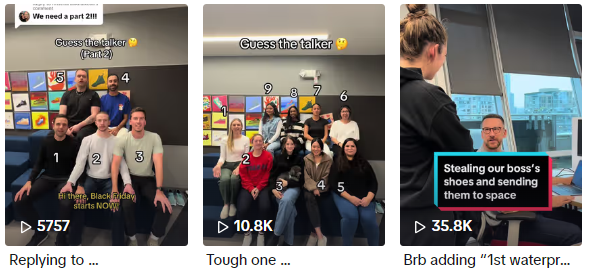 Vessi’s TikTok posts