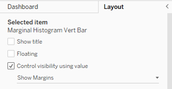 control visibility using value