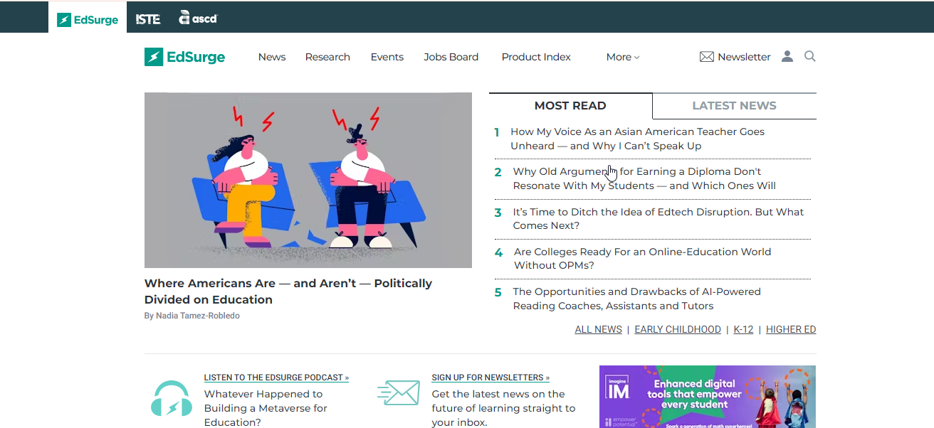 EdSurge Blog Homepage
