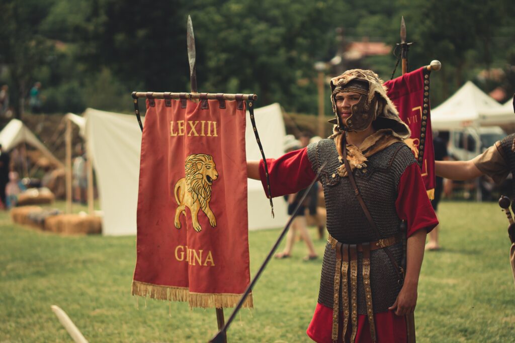 Estandarte romano. ¿Tenía el Imperio Romano una romano bandera? 