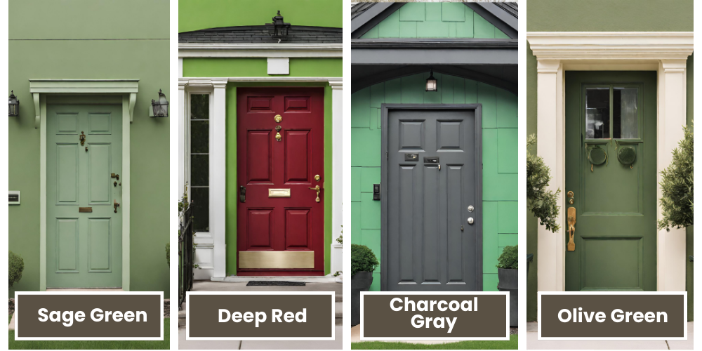 Front Door Colors For Green House