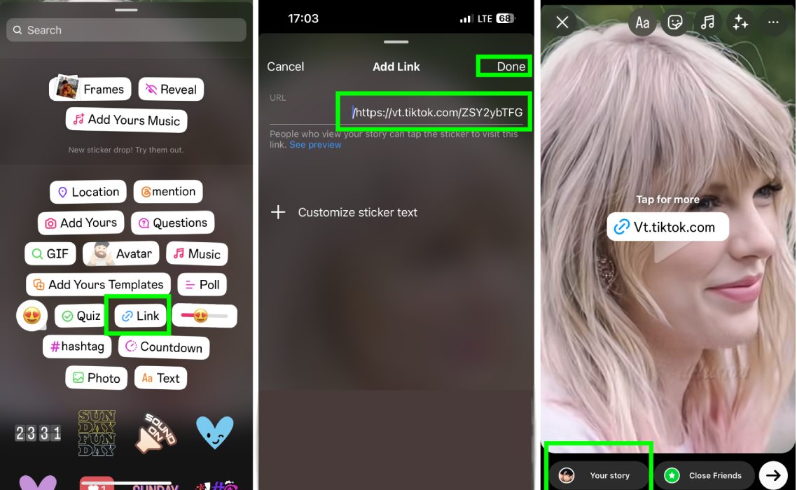 How to Link TikTok to Instagram Story