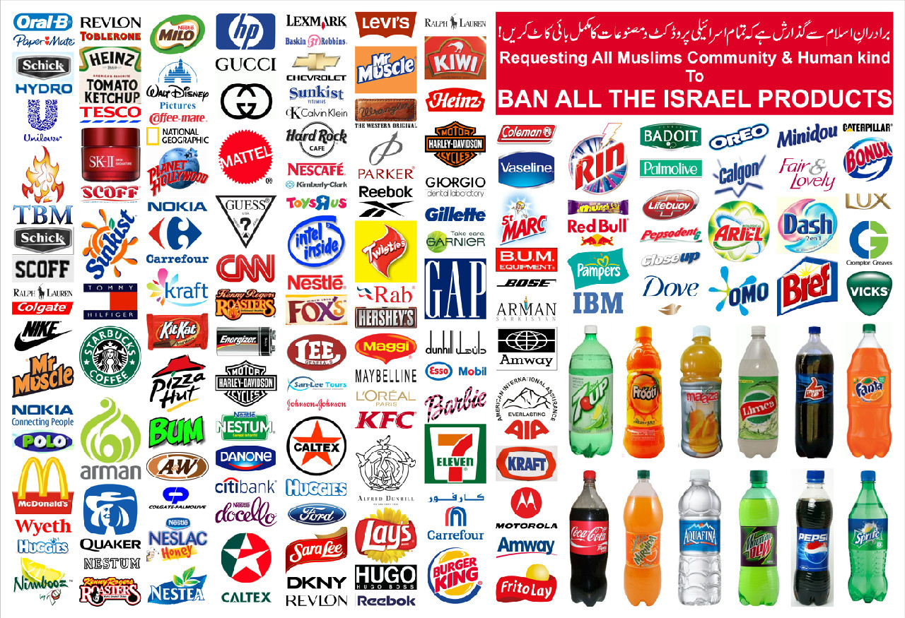 List of Israel Products with Images Barcode Number to Boycott The