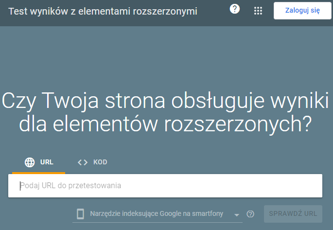 Narzędzie Google do testowania danych strukturalnych