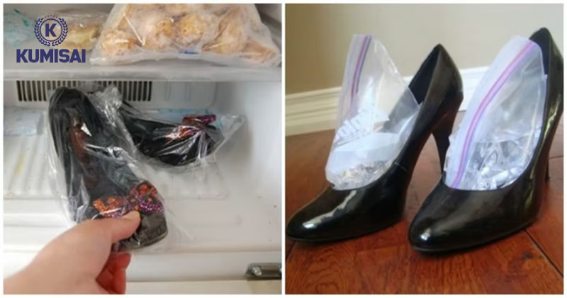Cho giày vào ngăn đông tủ lạnh để khử mùi