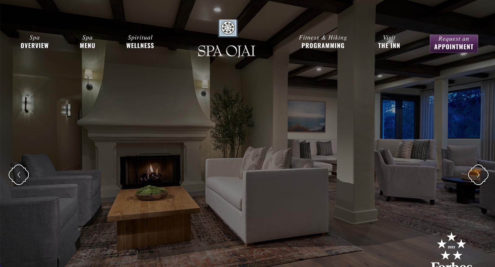 spa website examples, spa ojai