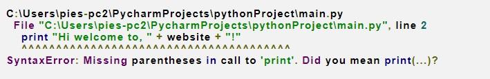 Python и синтаксические ошибки