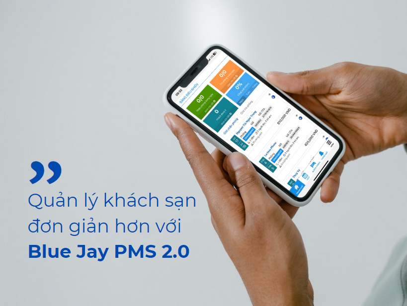 So với phiên bản mobile app 1.0, hiện tại phiên bản 2.0 đã cập nhật giao diện mới và hỗ trợ thêm các tính năng nâng cao cho các tác vụ đặt phòng. blue-jay-pms-mobile-app-update-phien-ban-2.0