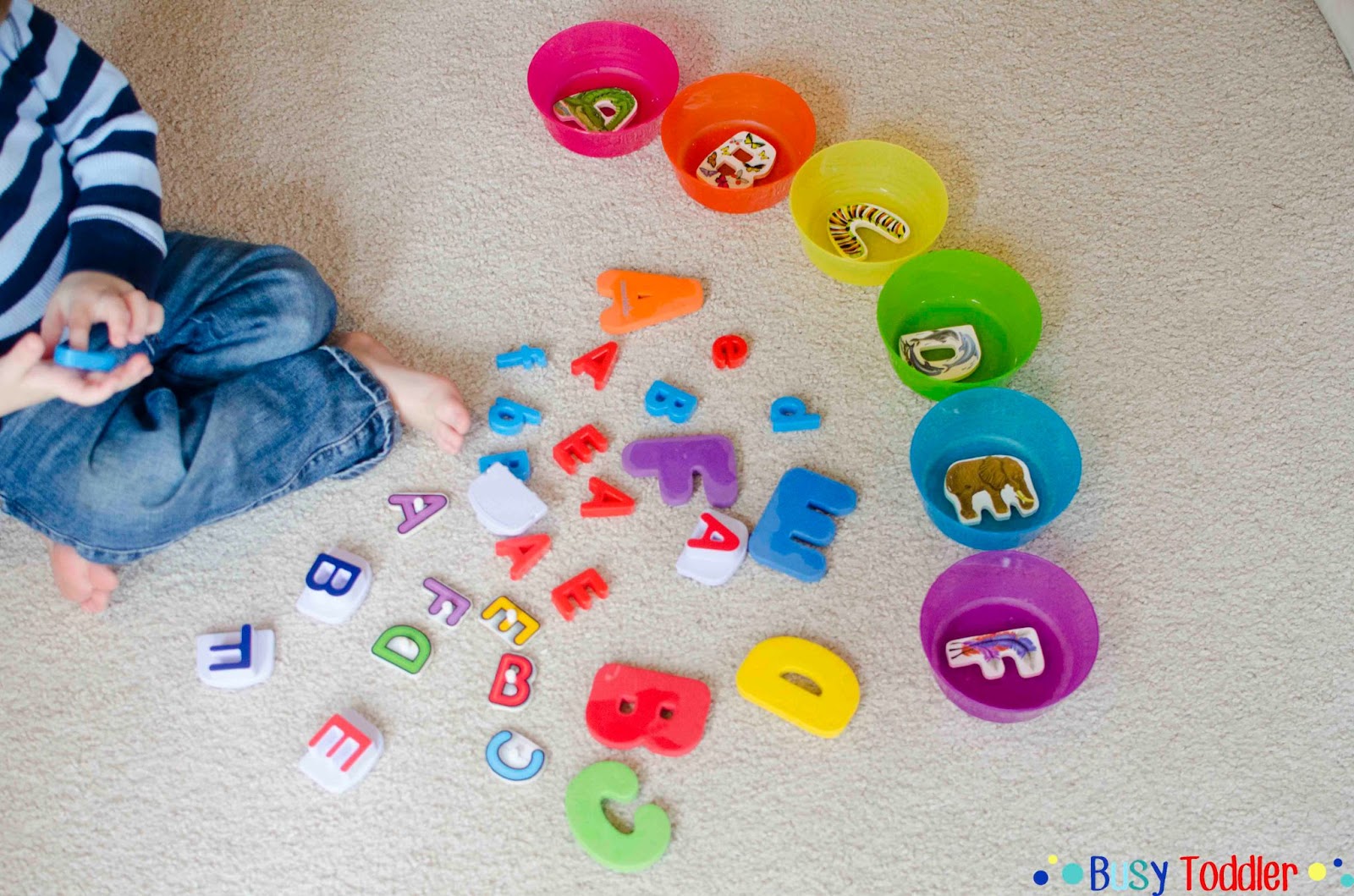 Fun Literacy Activities - Color Sorting Letters