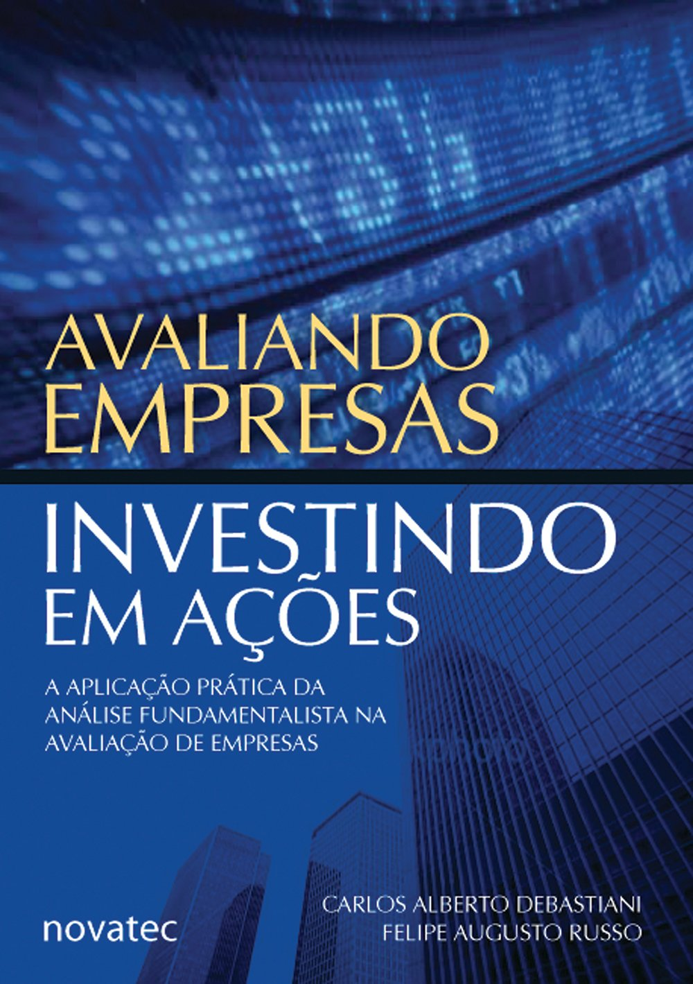 Capa do livro avaliando empresas, investindo em ações