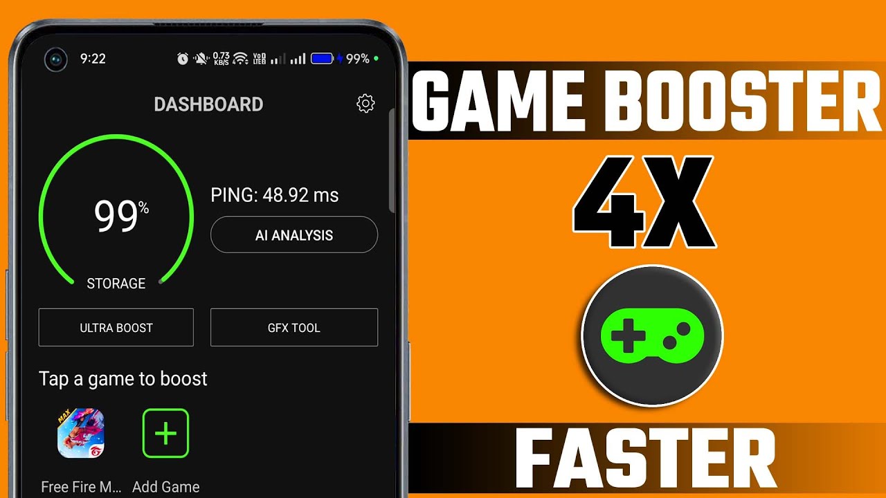 Ứng dụng Game Booster 4x Faster Free.
