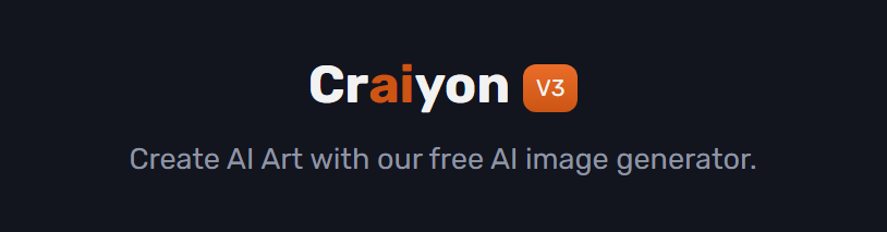 image showing Craiyon as free ai software