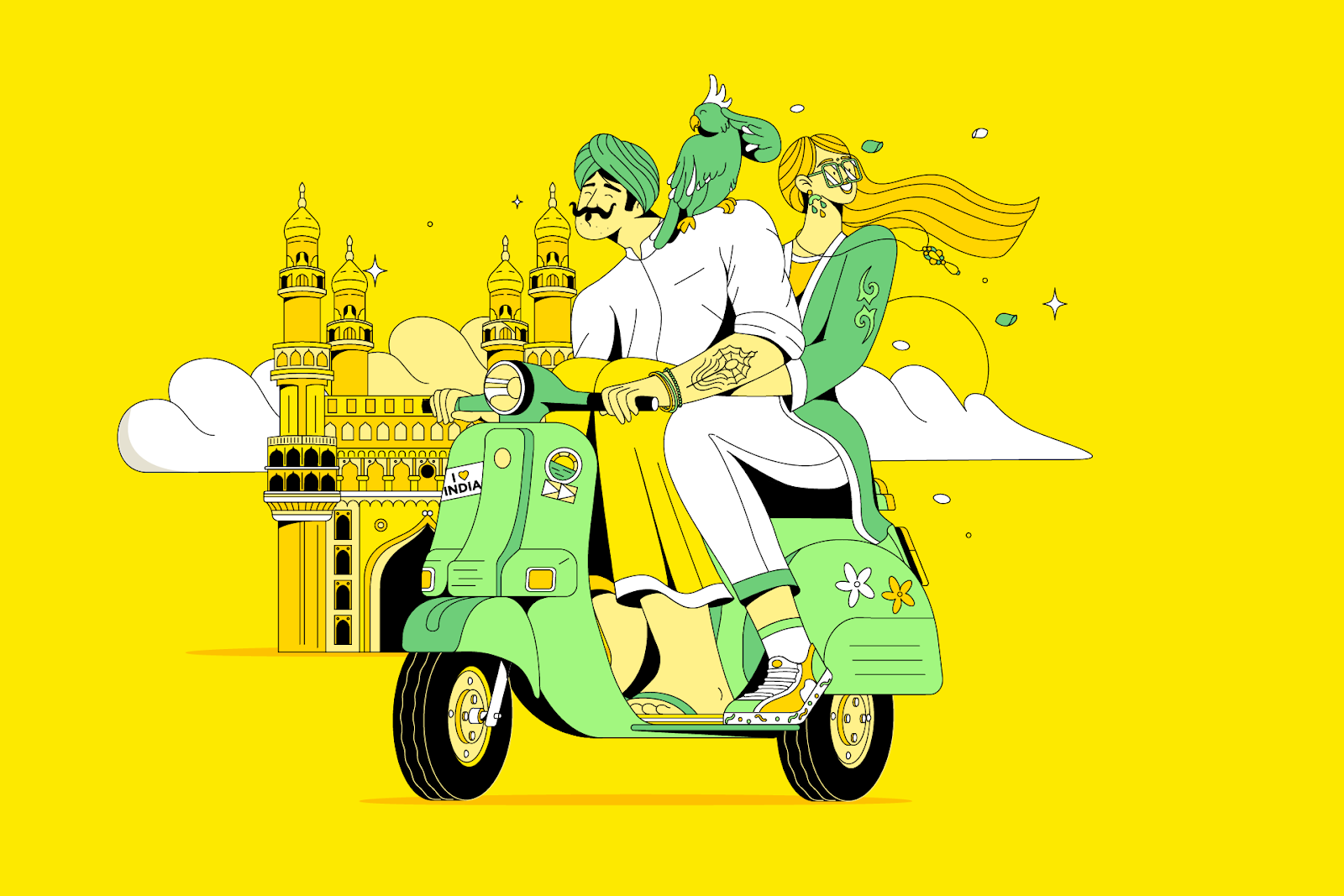 Artifact from the Scoot Airlines Illustration Showcase article on Abduzeedo