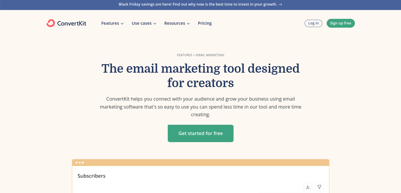 ConvertKit email marketing software 