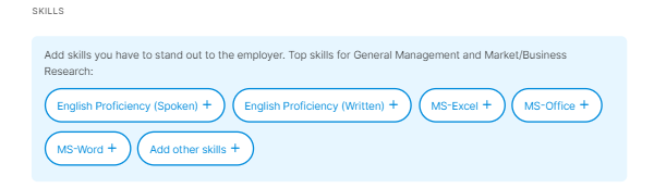 Include Relevant Skills