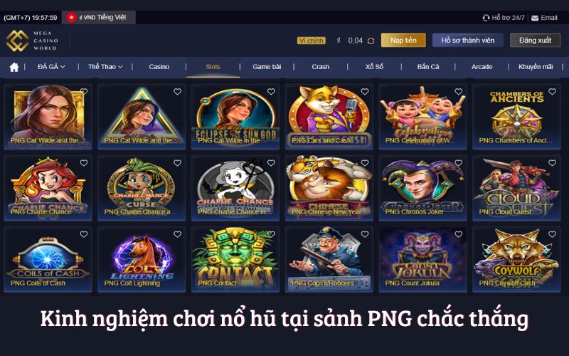 Kinh nghiệm chơi nổ hũ tại sảnh PNG chắc thắng