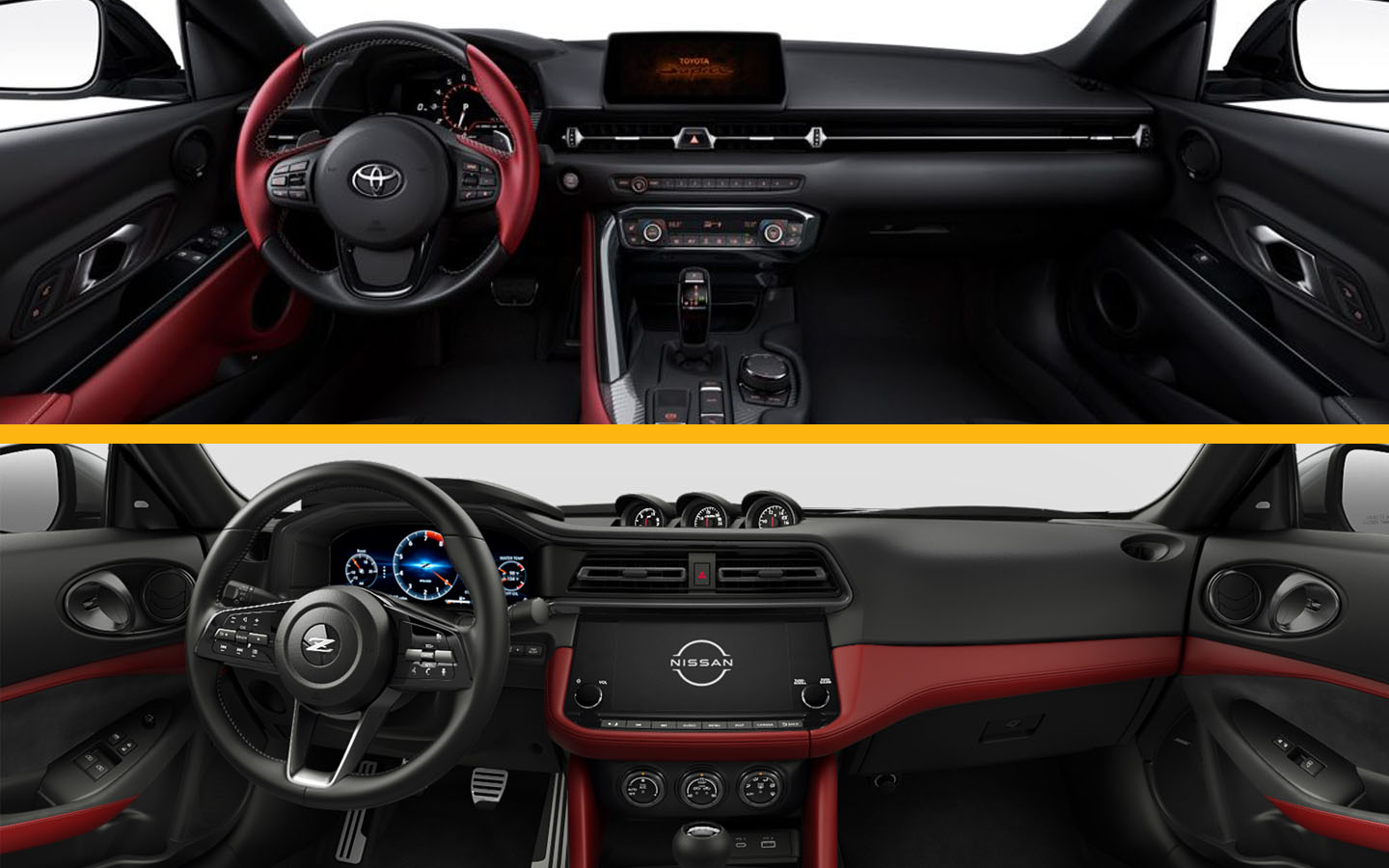 interior of Toyota Supra or Nissan Z