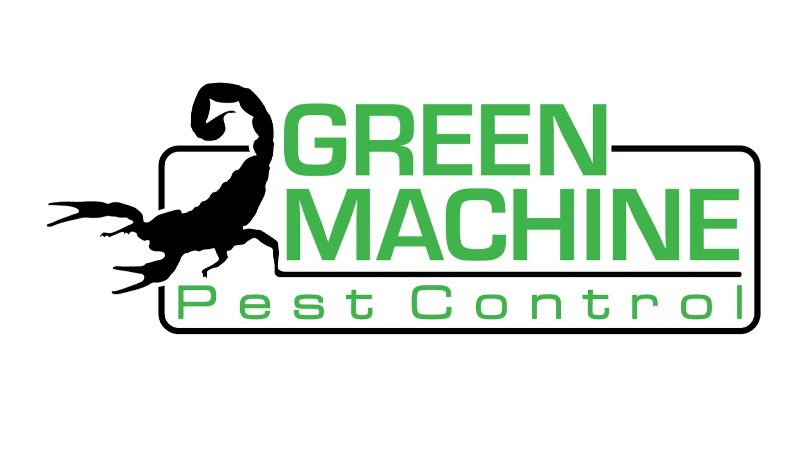 Green Machine Pest Control logo in white background - Your Solution to a Rat-Free Home
