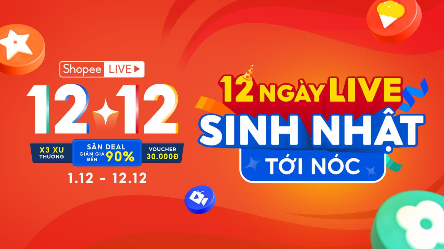 Shopee sale 12/12 ghi nhận hàng loạt kỷ lục mới nhân dịp sinh nhật