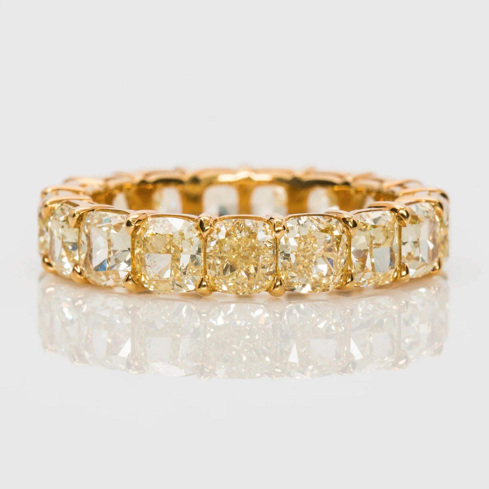 yellow diamond eternity band