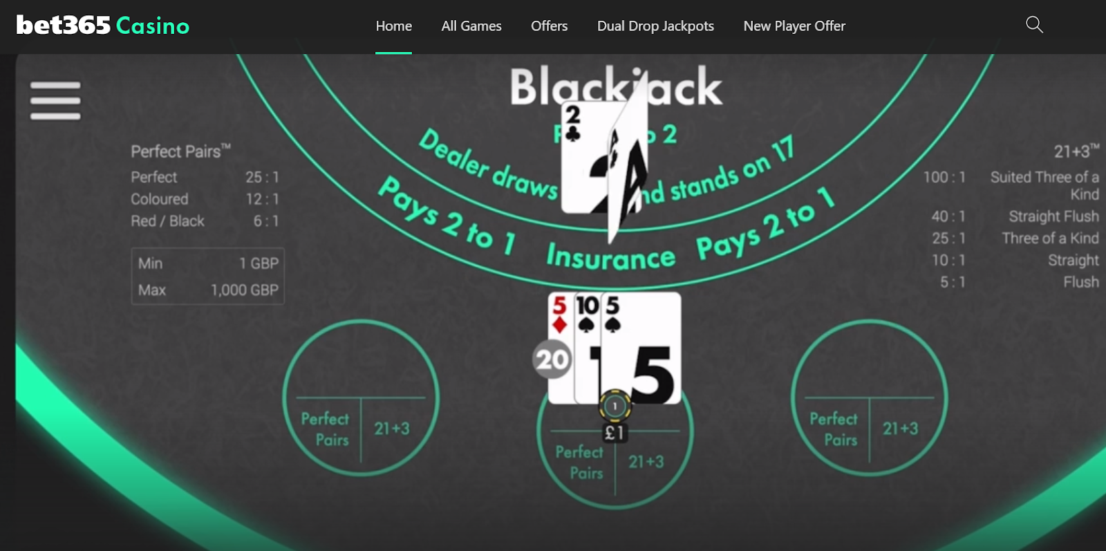 bet365 casino blackjack