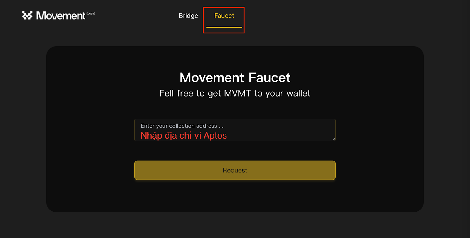 Faucet token MOVE