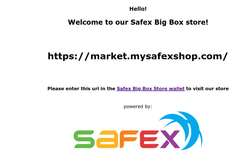 The Safex Big Box Store Front 301: Independent API Merchant Walkthrough