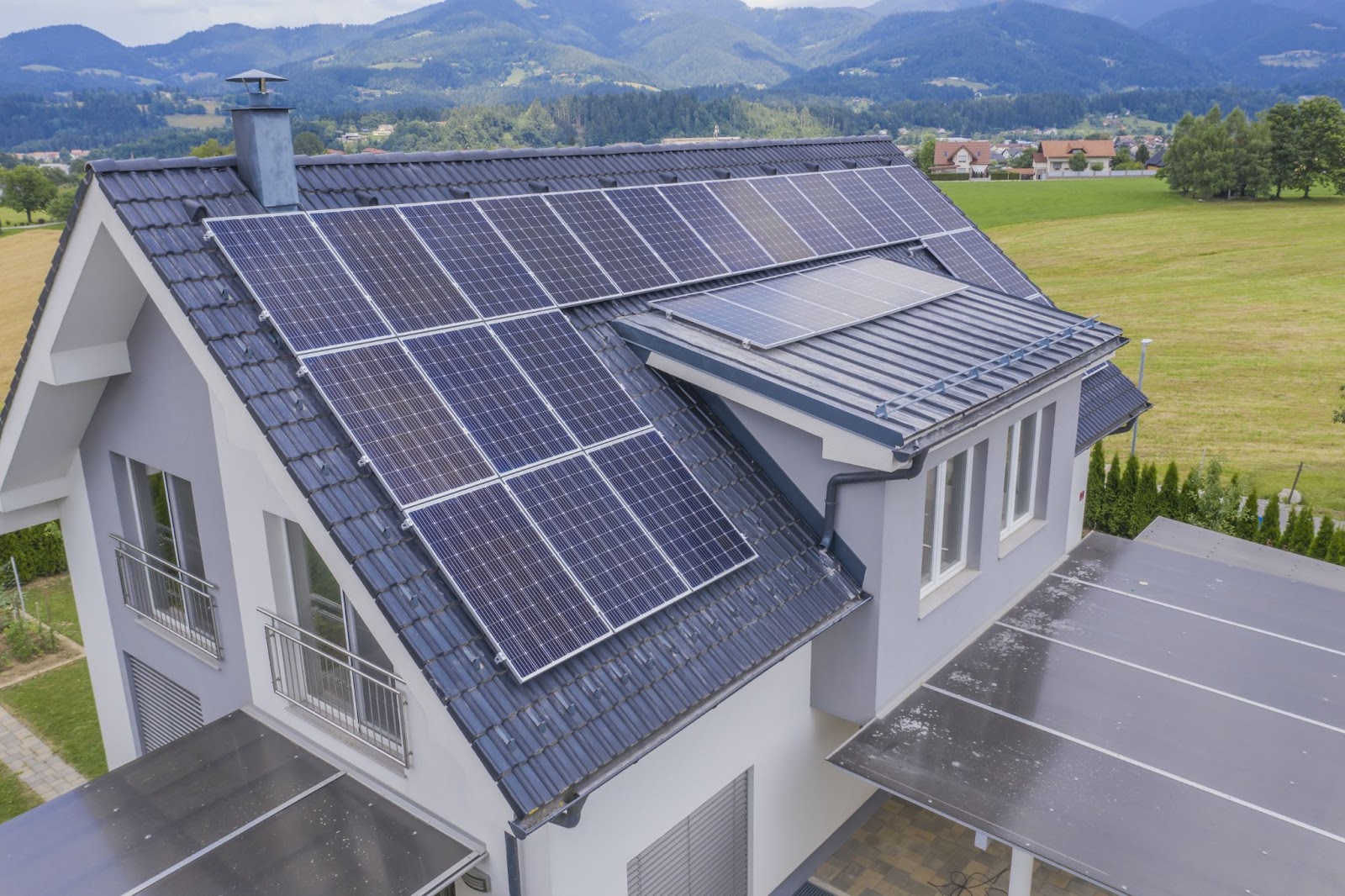 Solar Power Panels on the Roof 