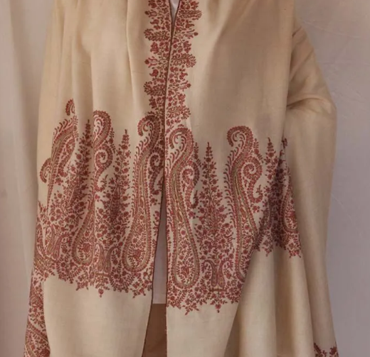 hand-embroidered pashmina shawl