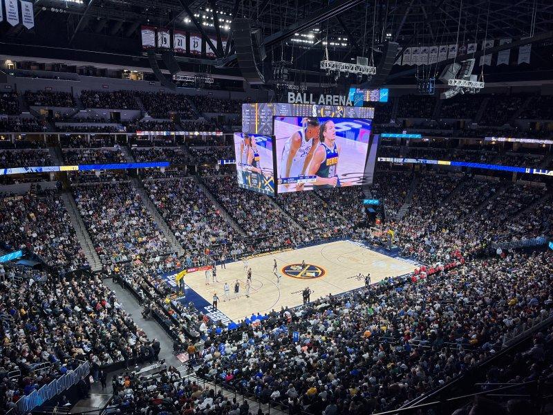 Denver Nuggets playing at the Ball Arena