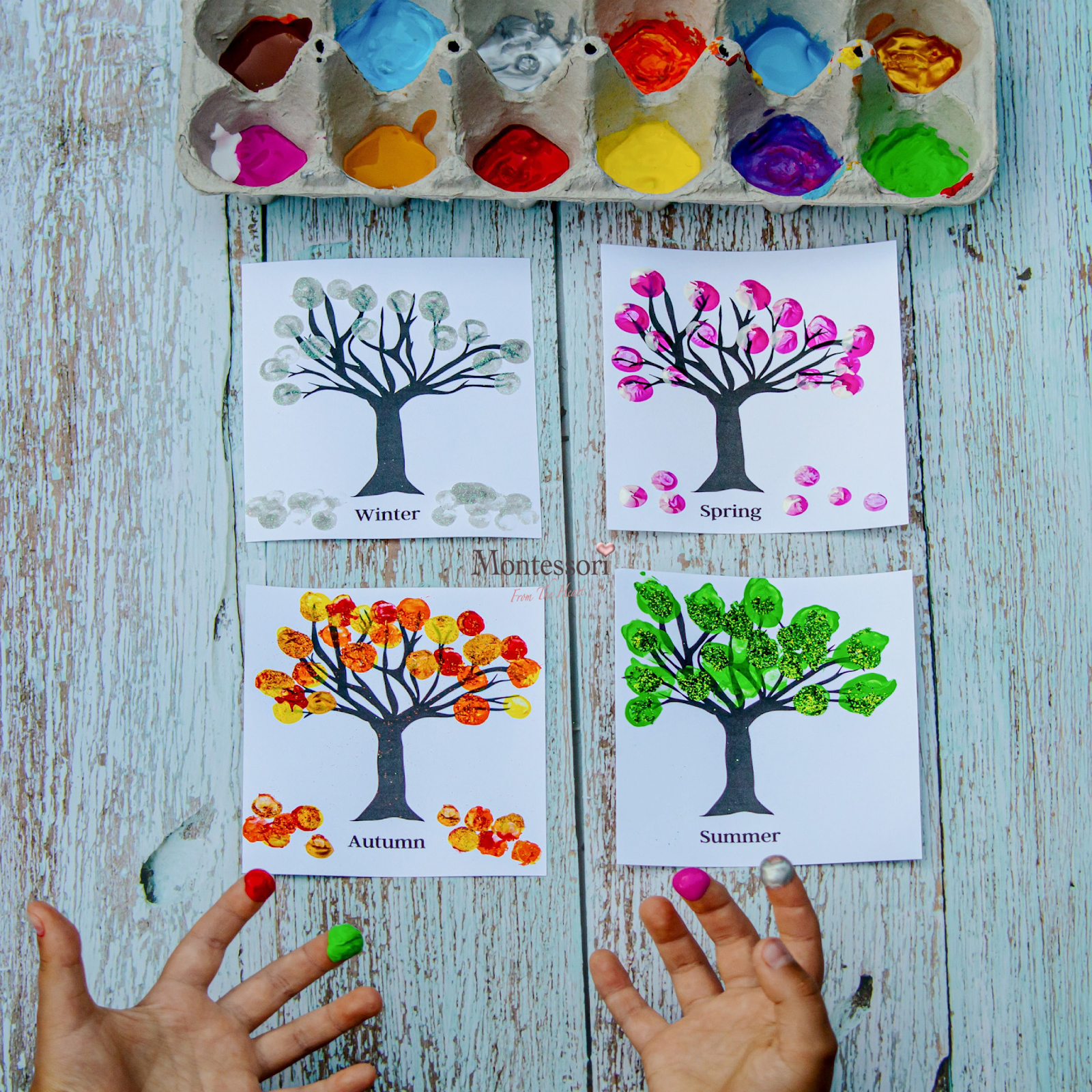 Finger Paint Name Art Craft For Preschoolers