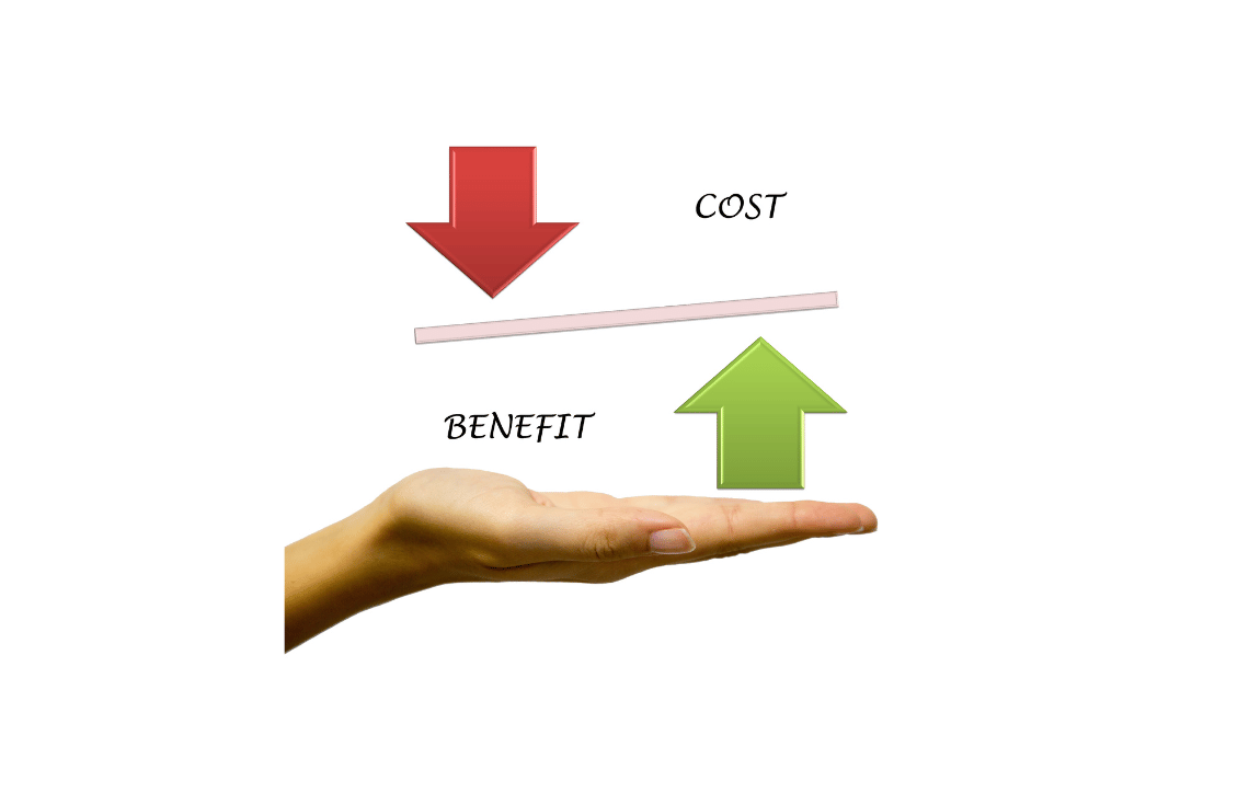 Cost and Benefit graphic