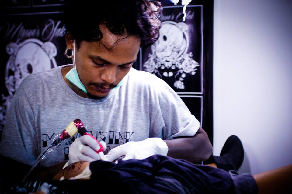 Tattooing Process at Mason’s Ink