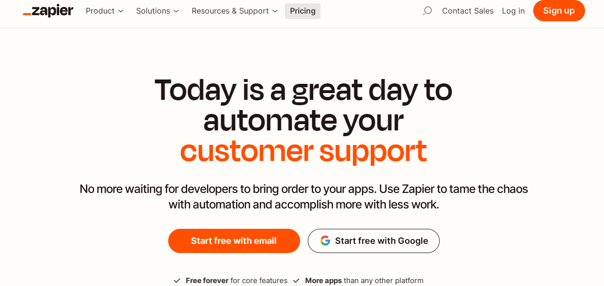 no code automation Zapier