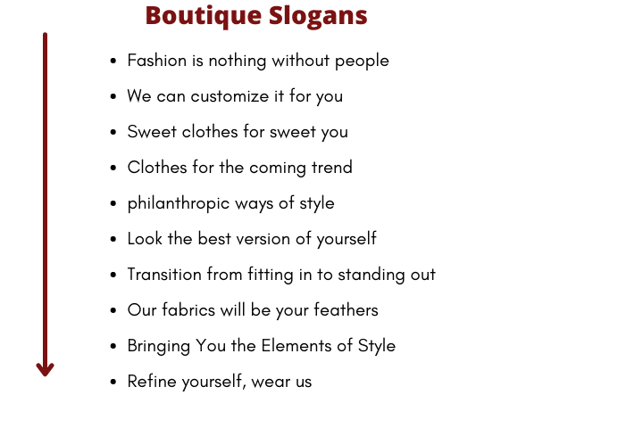 Boutique Slogans
