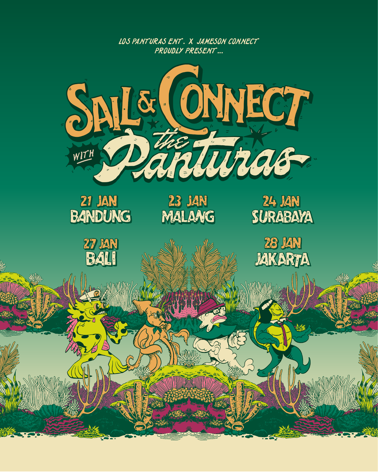 Poster tur “Sail & Connect” The Panturas. (Sumber: The Panturas)