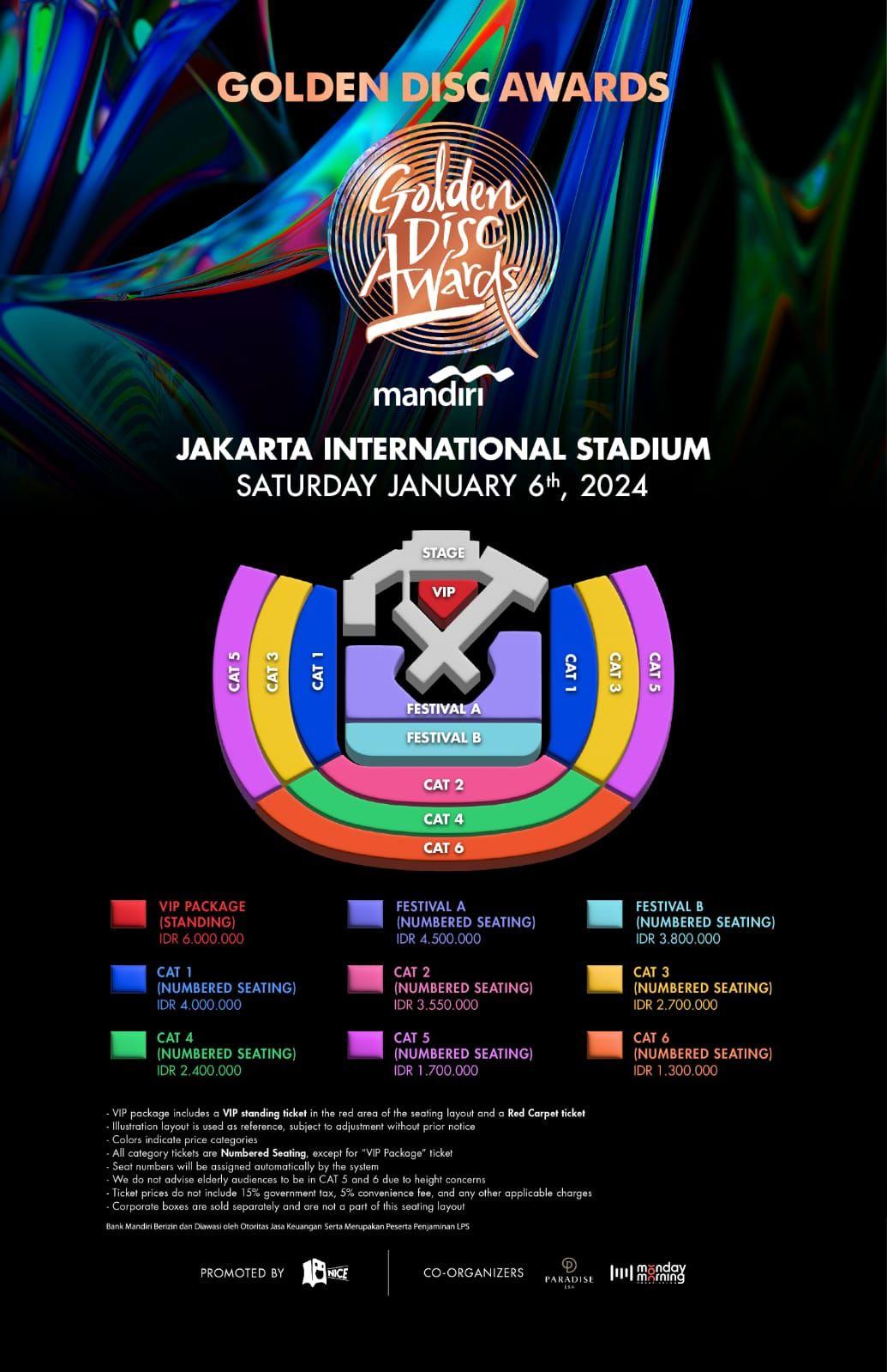 HARGA TIKET GOLDEN DISC AWARDS 2024