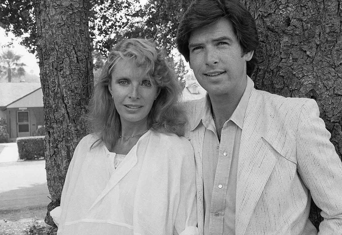 Cassandra Harris och Pierce Brosnan 1983.