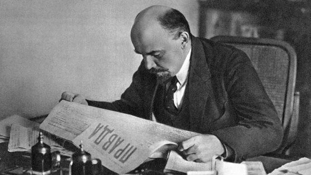 列寧呼籲成立全俄共產主義報紙。//圖片來源：公共領域